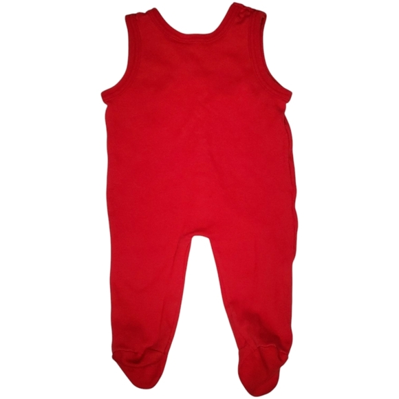 Vintage Pooh One-piece Sleeveless Footie Red Holiday Pooh Small (6 Months) - Picture 2 of 5